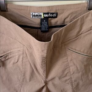 Jamie Sadock Beige Trousers with Zipper Accents